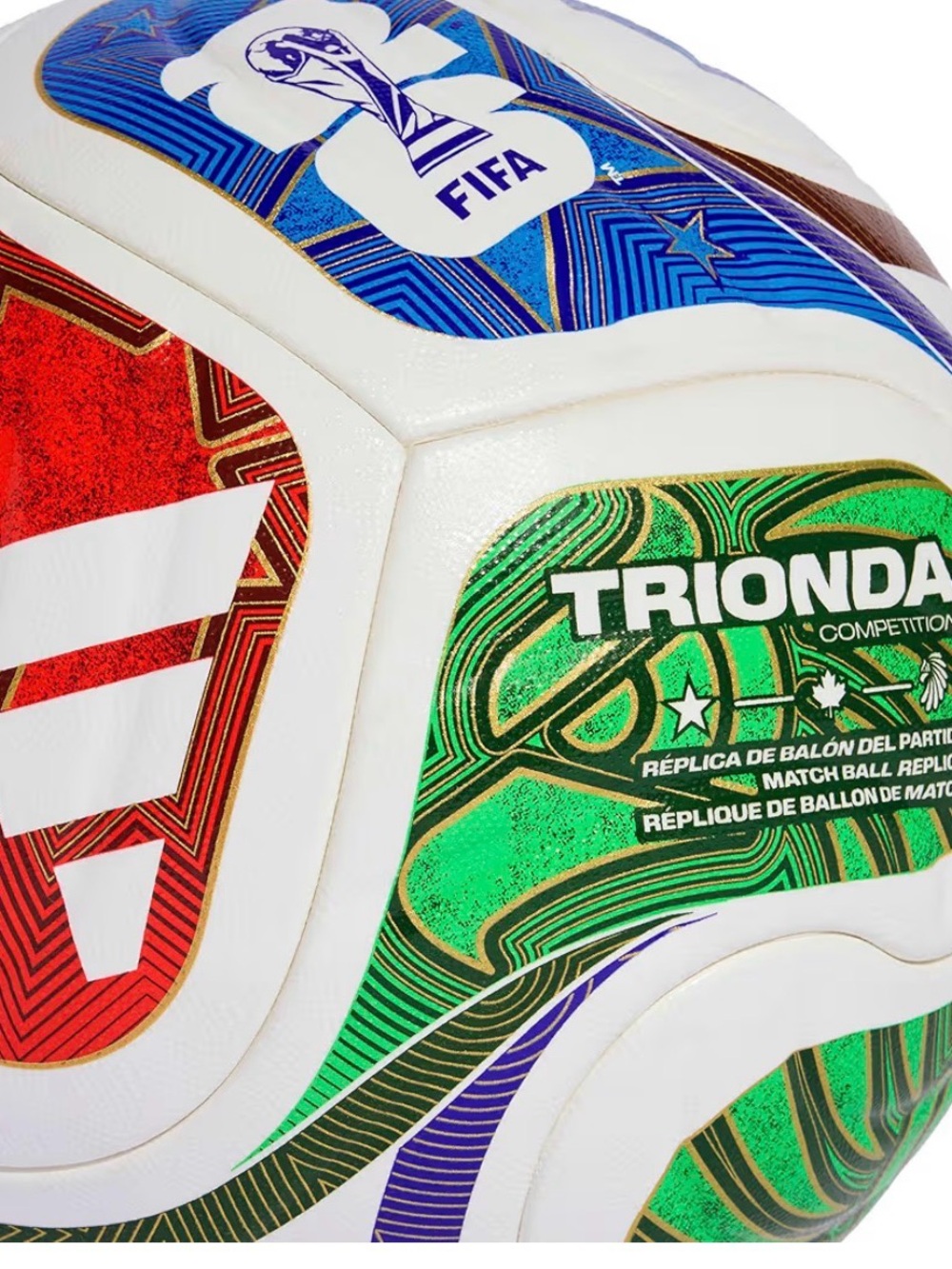 adidas FIFA World Cup 26™ Trionda Competition Football– White, Red, Green, Blue - Picture 5 of 5